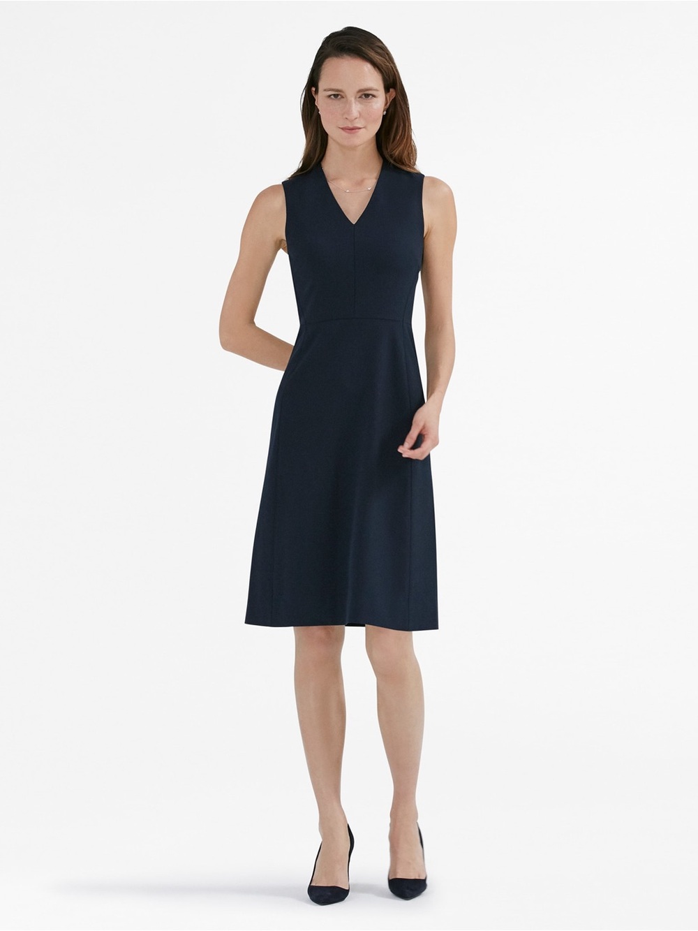M.M.LaFleur Annie Dress • Navy Blue • Size 8 Office Workwear Career Outfit